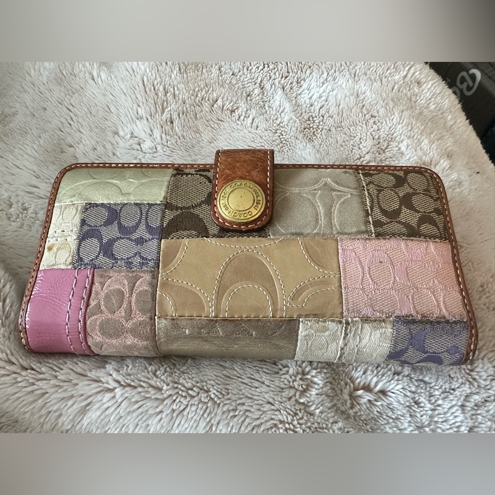 Coach Multicolor Patchwork Wallet - image 1